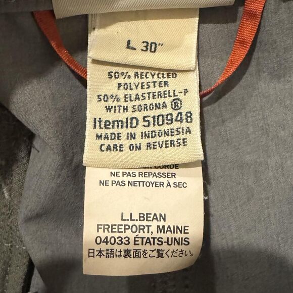 LL Bean Multisport Pants Mens L 30" Stretch Outdoor Hiking Athletic Drawstring - Picture 4 of 9